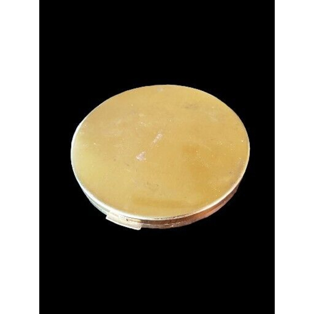 Large Vintage (Metalfield NY USA?) Brass Compact w/Puff